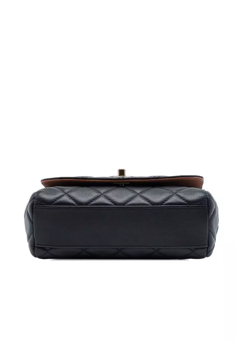 Pre-Loved Chanel Small Quilted Lambskin Cocovado Ribbon Chain Flap