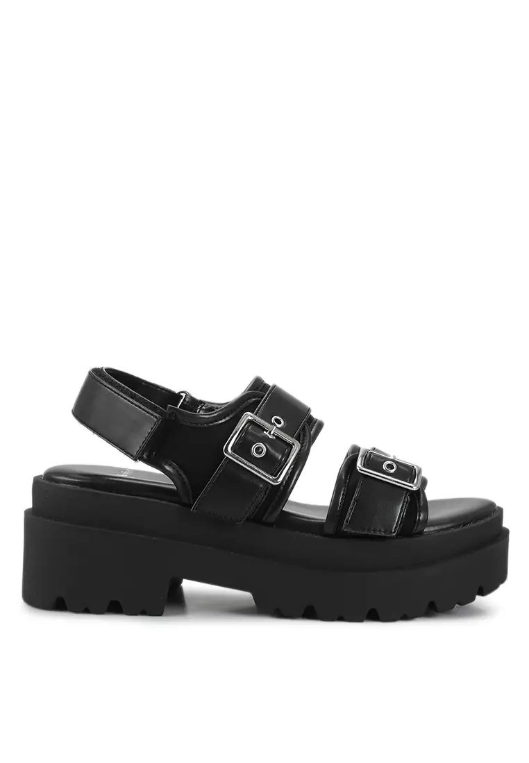Discount on Heather  shoes - SKU: Double Belt Volume Sandals