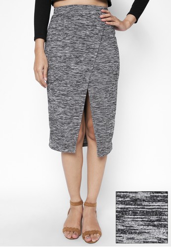 Grey Split Skirt