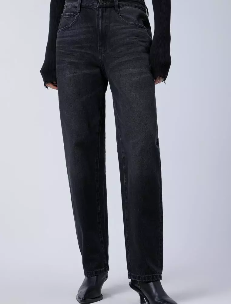 Fitted Denim Long Pants