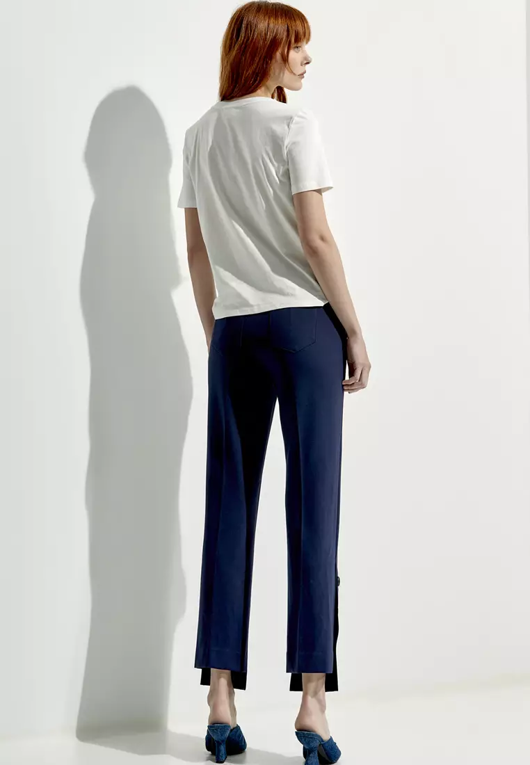 Basic Slim Fit Navy Pants