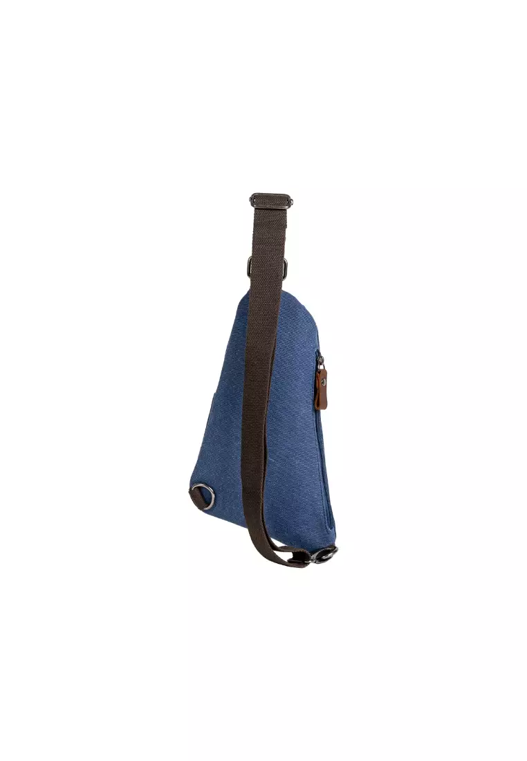 Canvas Crossbody Side Zipper Sling Chest Bag BAD 40805