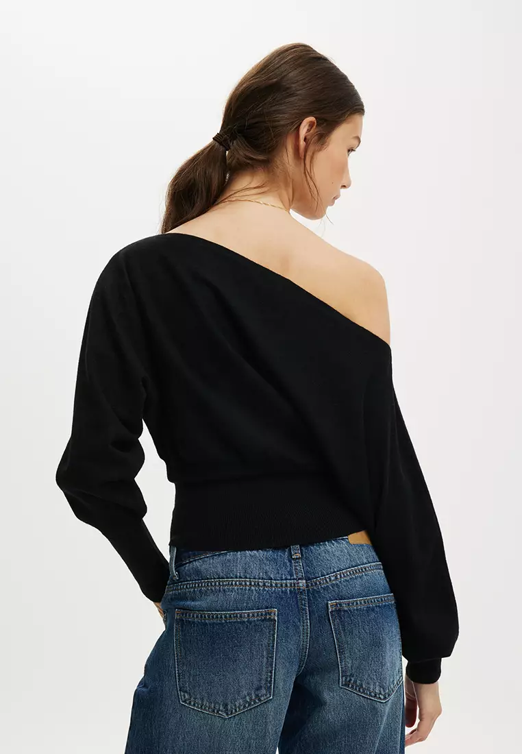 Everfine Batwing Sleeves Knit Top