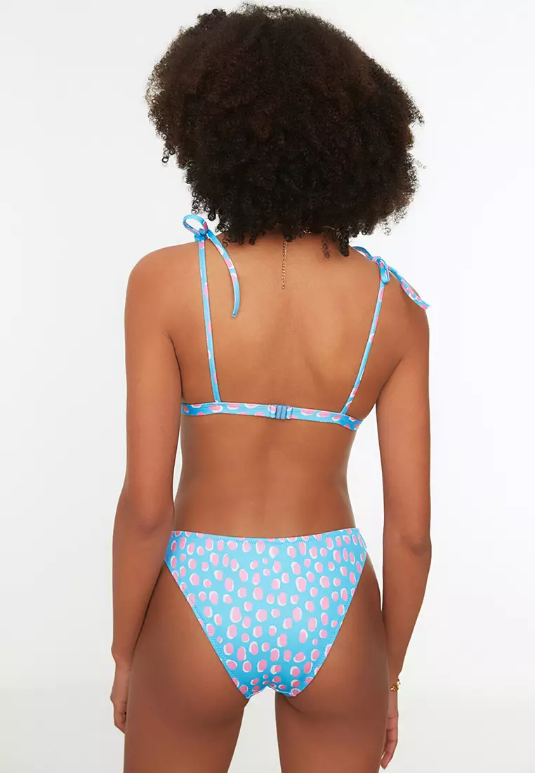 Buy Trendyol Polka Dot Triangle Regular Leg Bikini Set Online