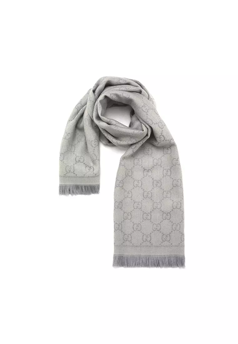 Buy Gucci Gg Jacquard Pattern Knitted Scarf 2025 Online ZALORA