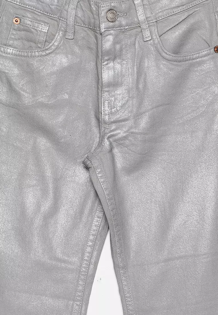 ZARA Metallic Wide Legs Jeans 2025 | Buy ZARA Online