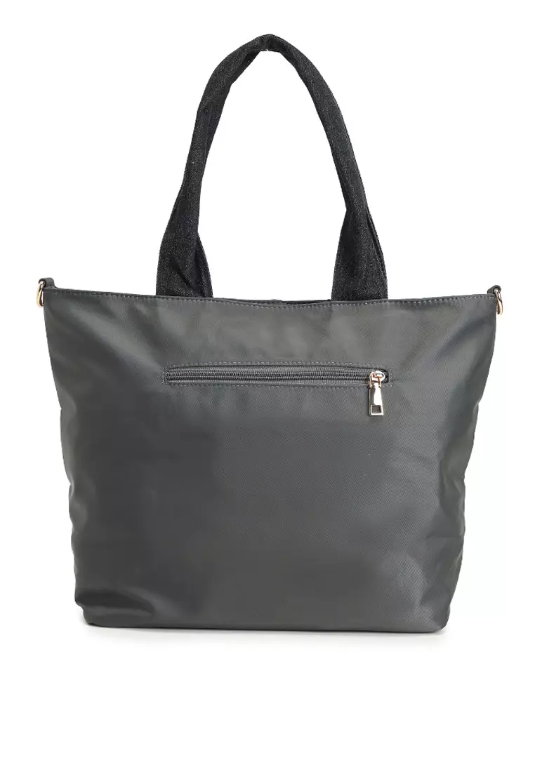 Embroidery Convertible Tote Bag