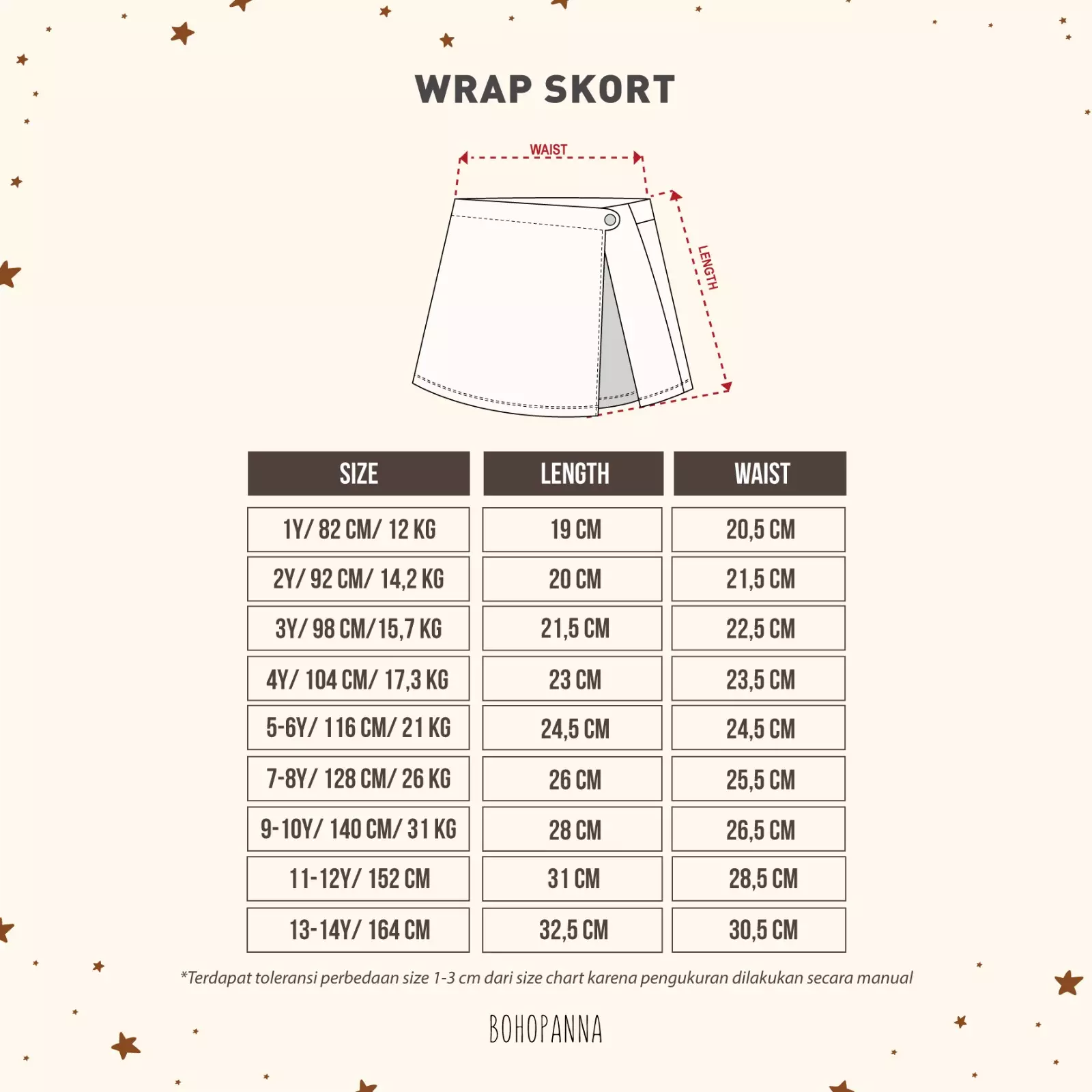 BOHOPANNA - WRAP SKORT - CELANA ANAK