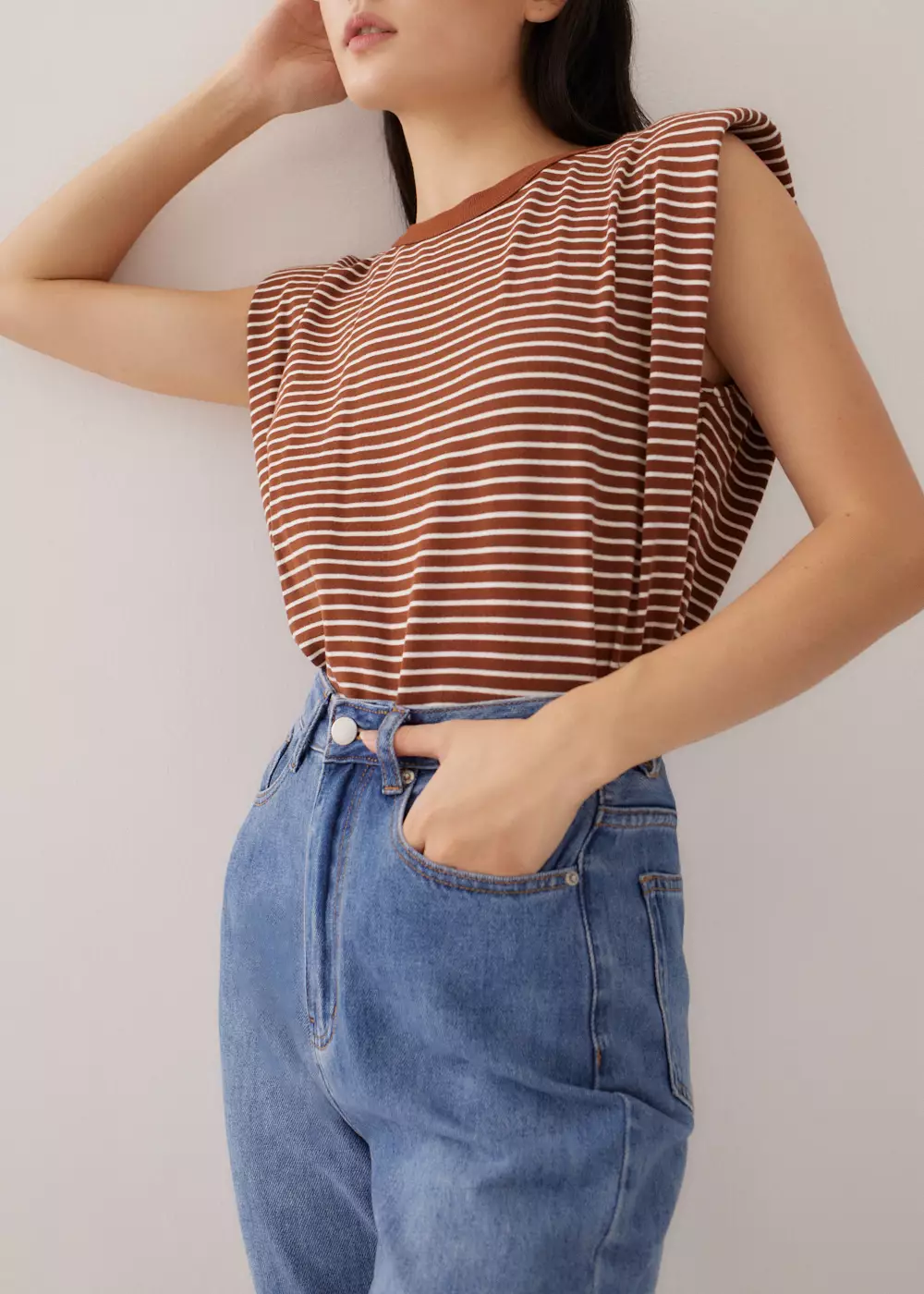 Aurelie High Rise Straight Crop Denim Jeans