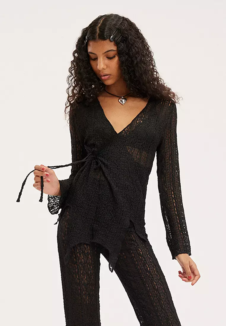Asymmetrical discount overlap cardigan
