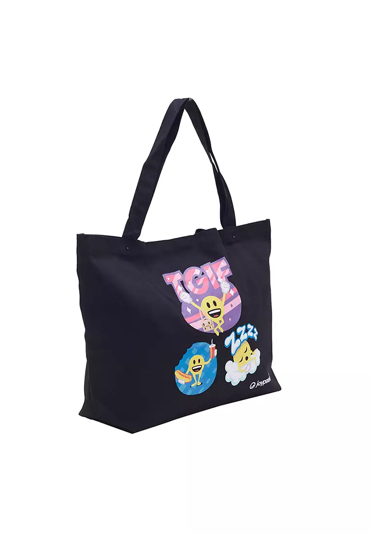 Canvas Bags Joypixels Black TGIF (Thanks God Is Friday)
