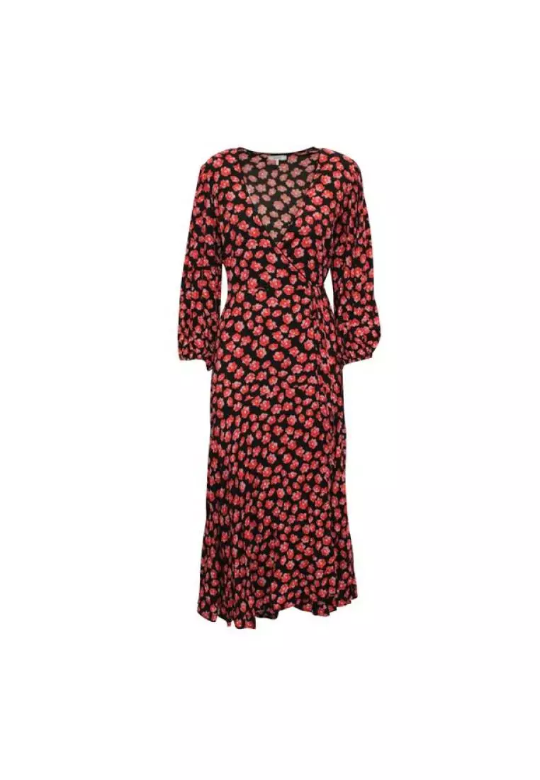 Ganni printed crepe deals maxi dress