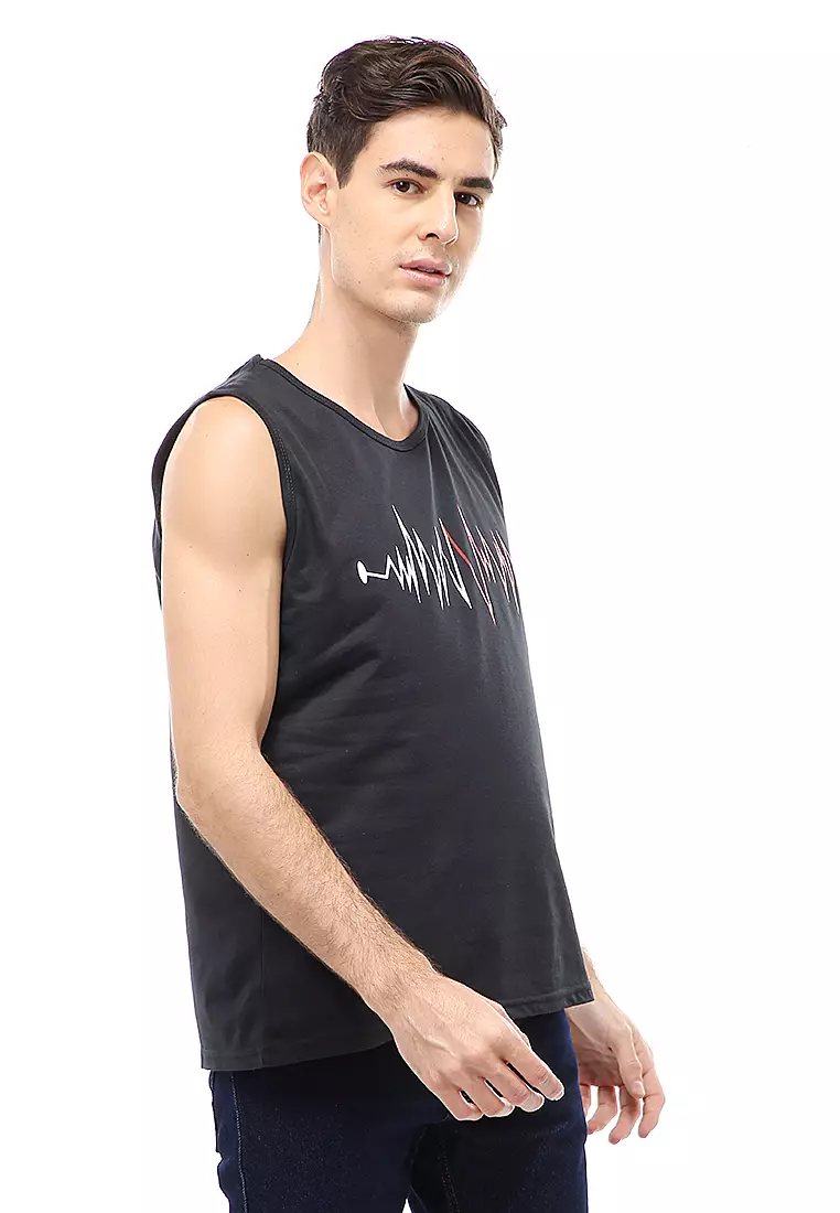 Agies Pakaian Dalam Pria Tank Top Singlet Rate Motive Material Cotton ORIGINAL - Red