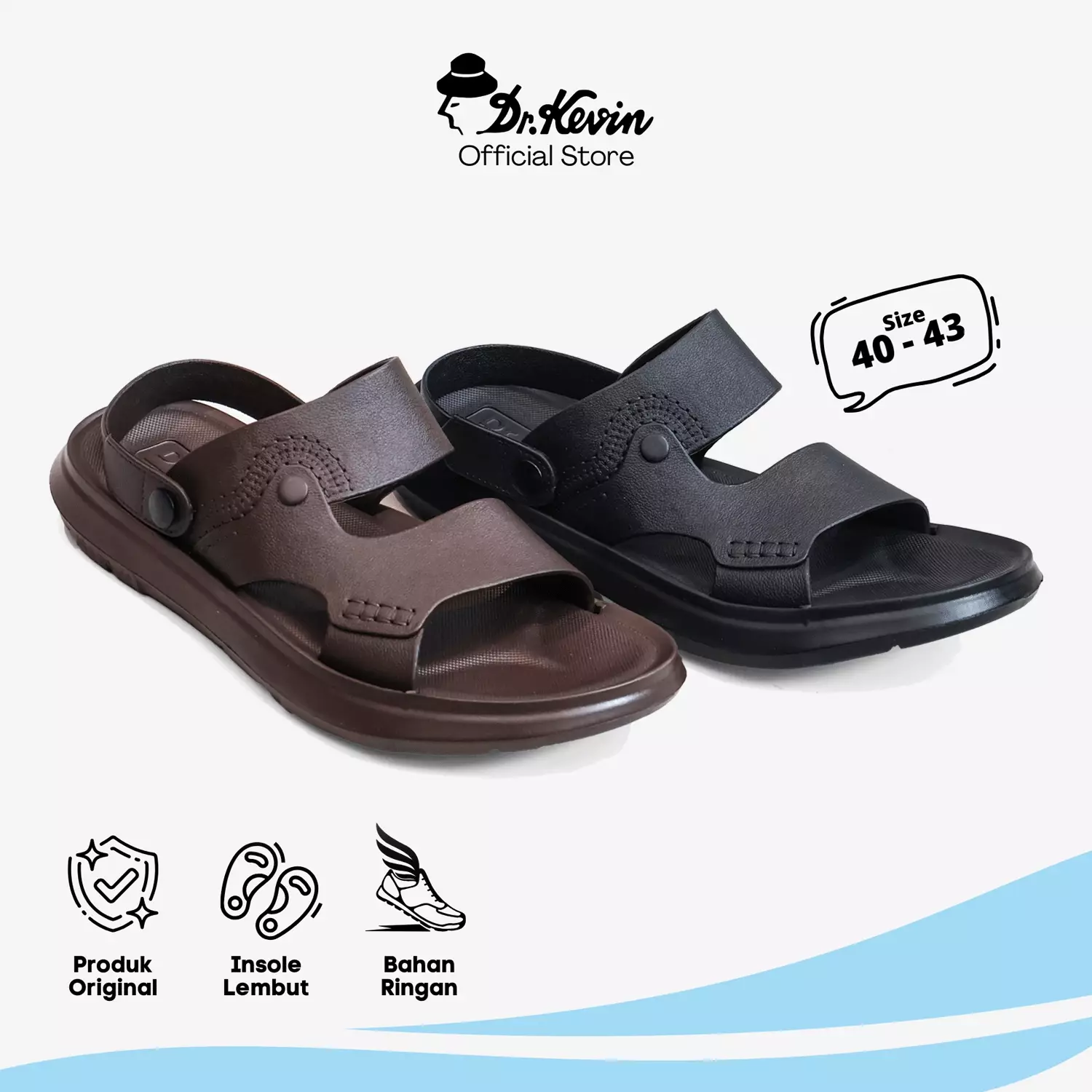 Dr. Kevin Sepatu Sandal Pria Tali Belakang 871-106