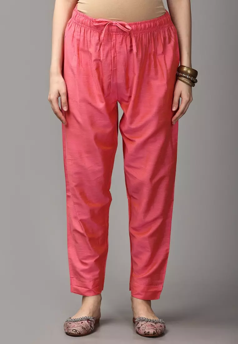 Pinking 完美孕妇和哺乳丝绸库尔塔套装