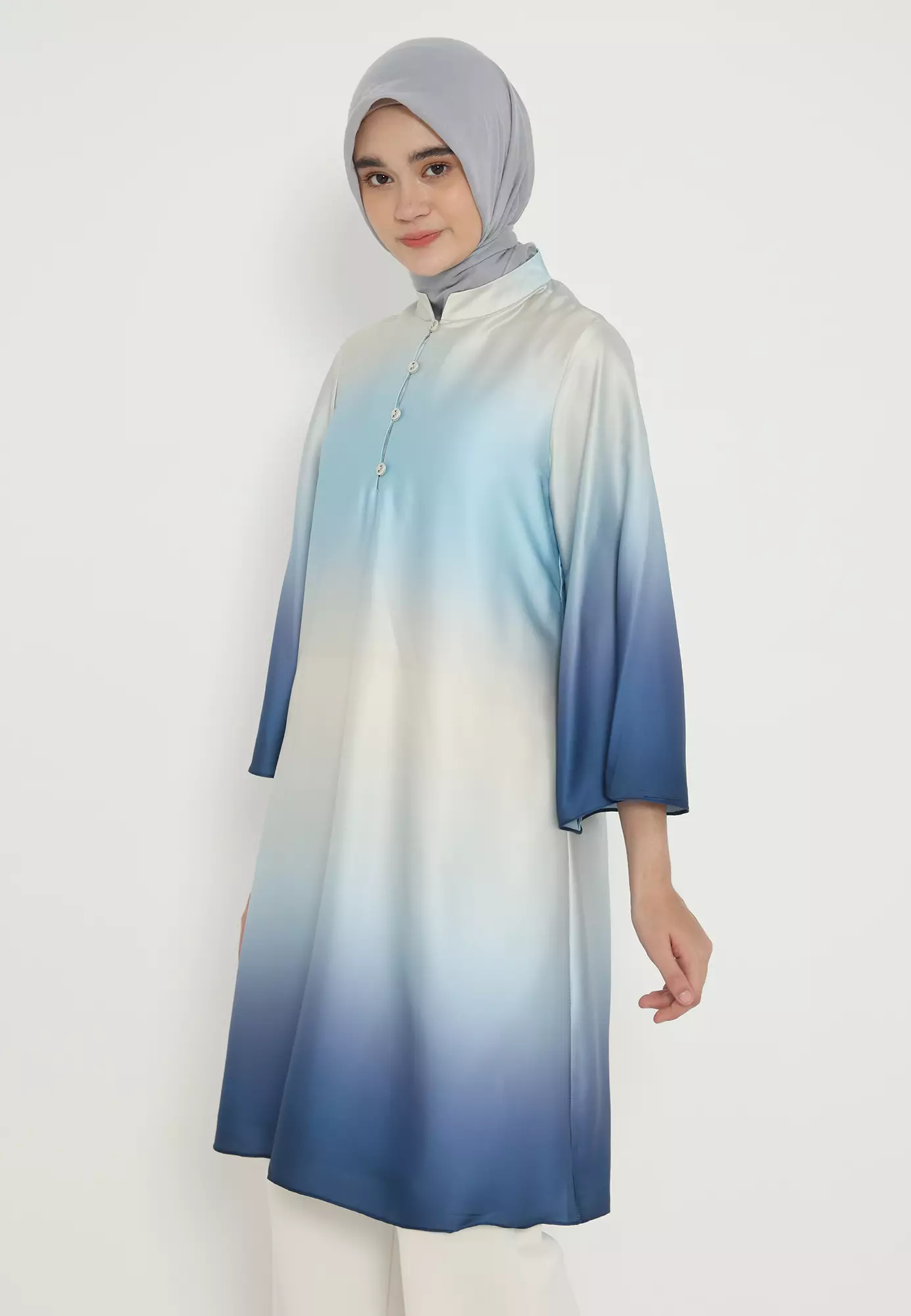 Oceant Rust Tunic Gradation In Blue By Brilliant Girl Warna BIRU