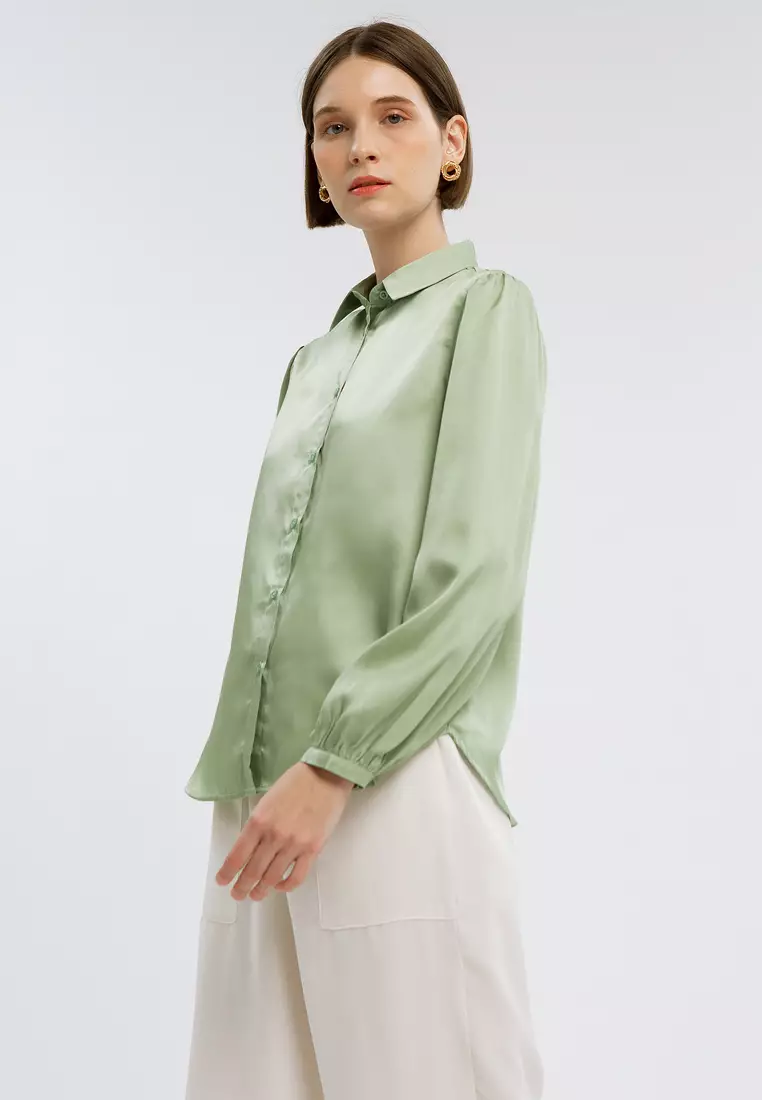 Minimal Heidy Shirt Green Tea