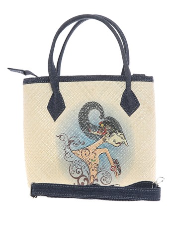 Jual Fianoel Fianoel Tas Webe Fia Wanita Anyam Sintetis Prau Motif Wayang Arjuna Hitam Original Zalora Indonesia