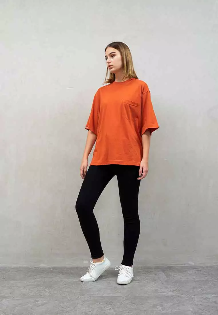kaos oversized pria polos wanita oversize shirt terracotta houseofcuff