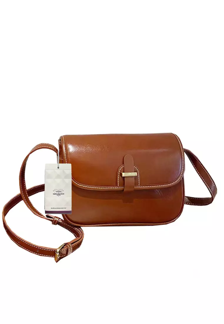 BULL CAPTAIN 019 Retro Men Leather Crossbody Shoulder Bag First-Layer Cowhide Chest Bag, Colour: Chestnut Brown + Buckle