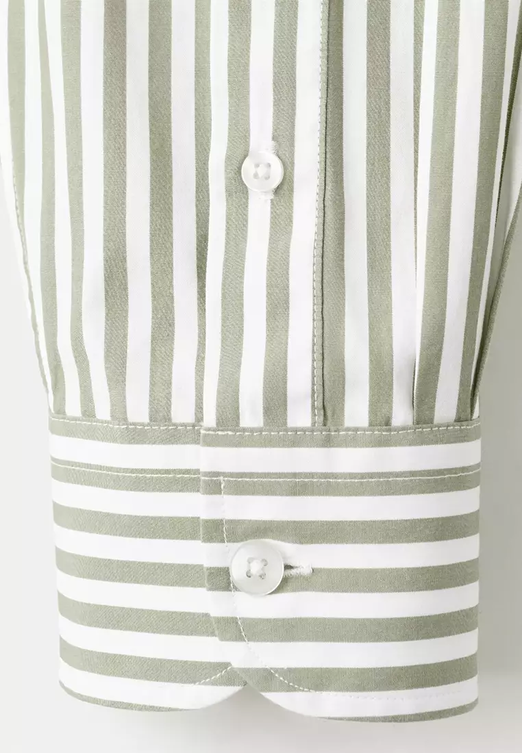 Regular-Fit Striped 100% Cotton Shirt