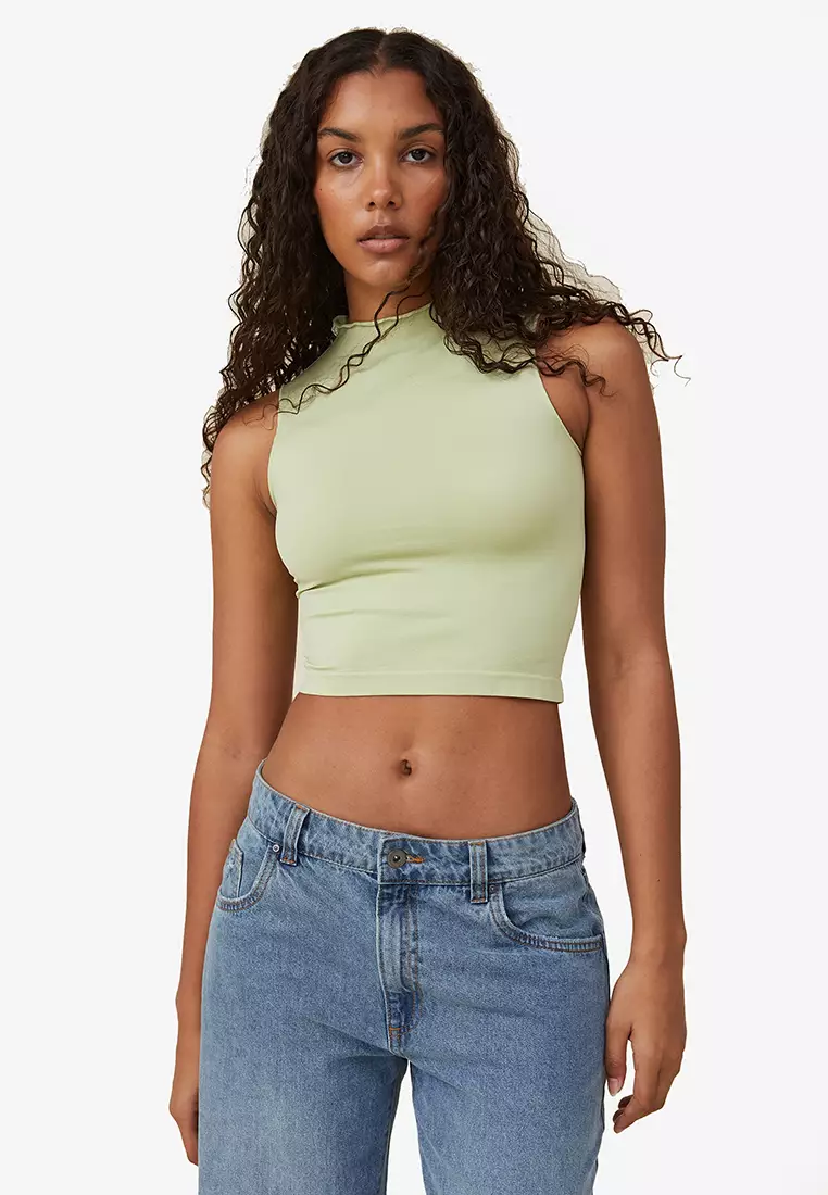 Kathie Seamless Mock Neck Tank