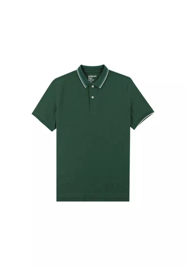 Buy GIORDANO Men's Cotton Lycra Short Sleeve Polo 01012018 Online ...