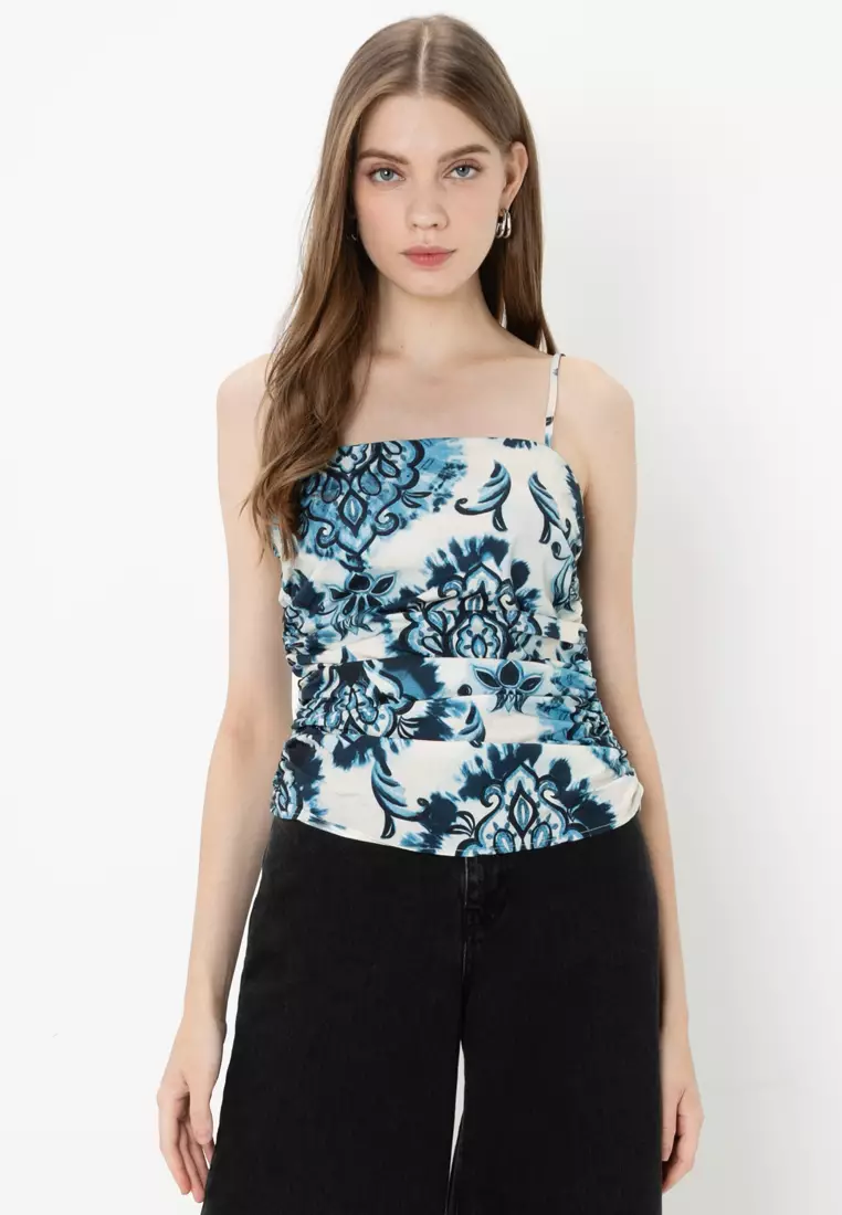 ZARA Gathered Sleeveless Top 2025 | Buy ZARA Online | ZALORA Hong Kong
