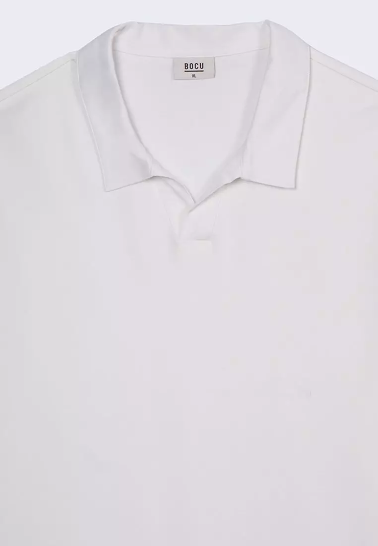 Men's Open Collar Light Pique Polo