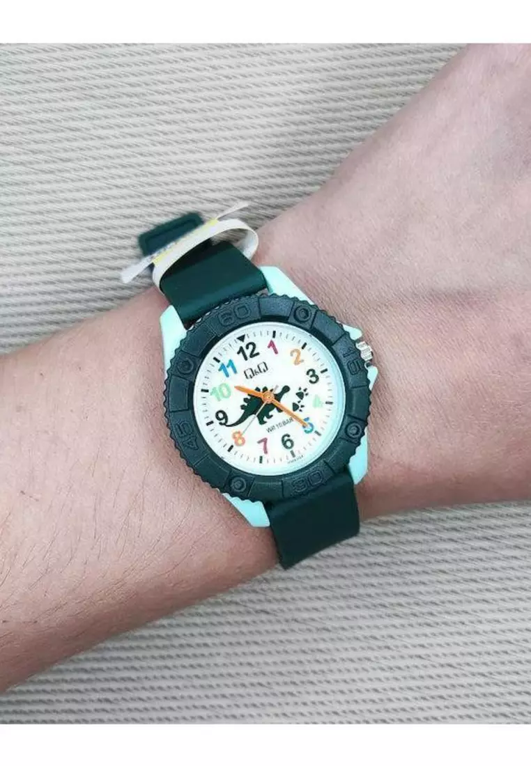 Watch by Citizen VQ96J024Y Kids Analog Watch with Green Rubber Strap