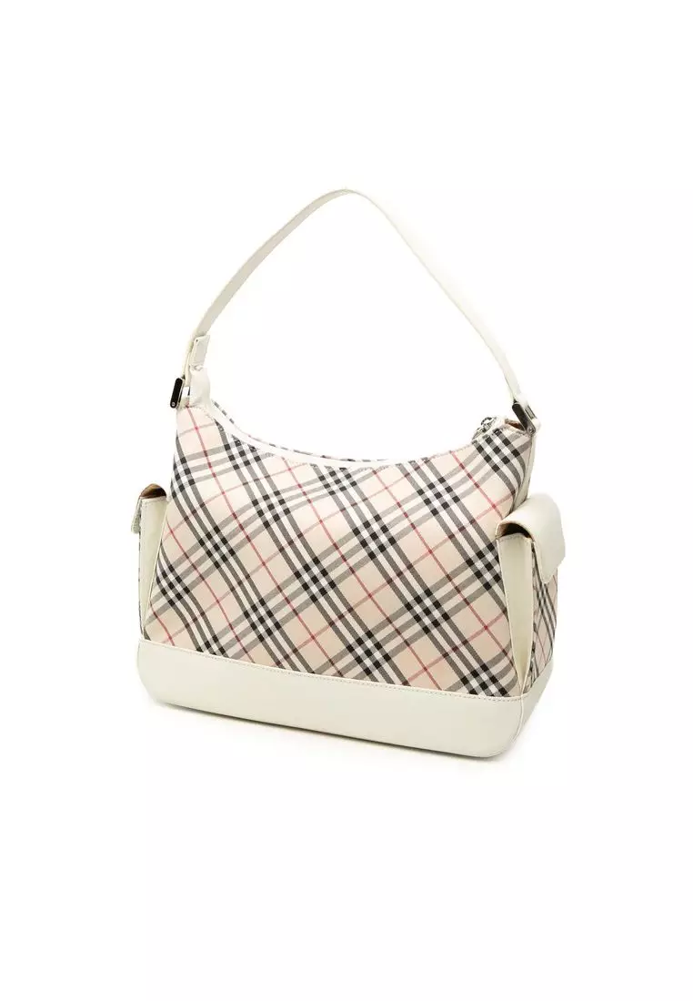 Pre-Loved Burberry Nova Check Canvas Shoulder Bag