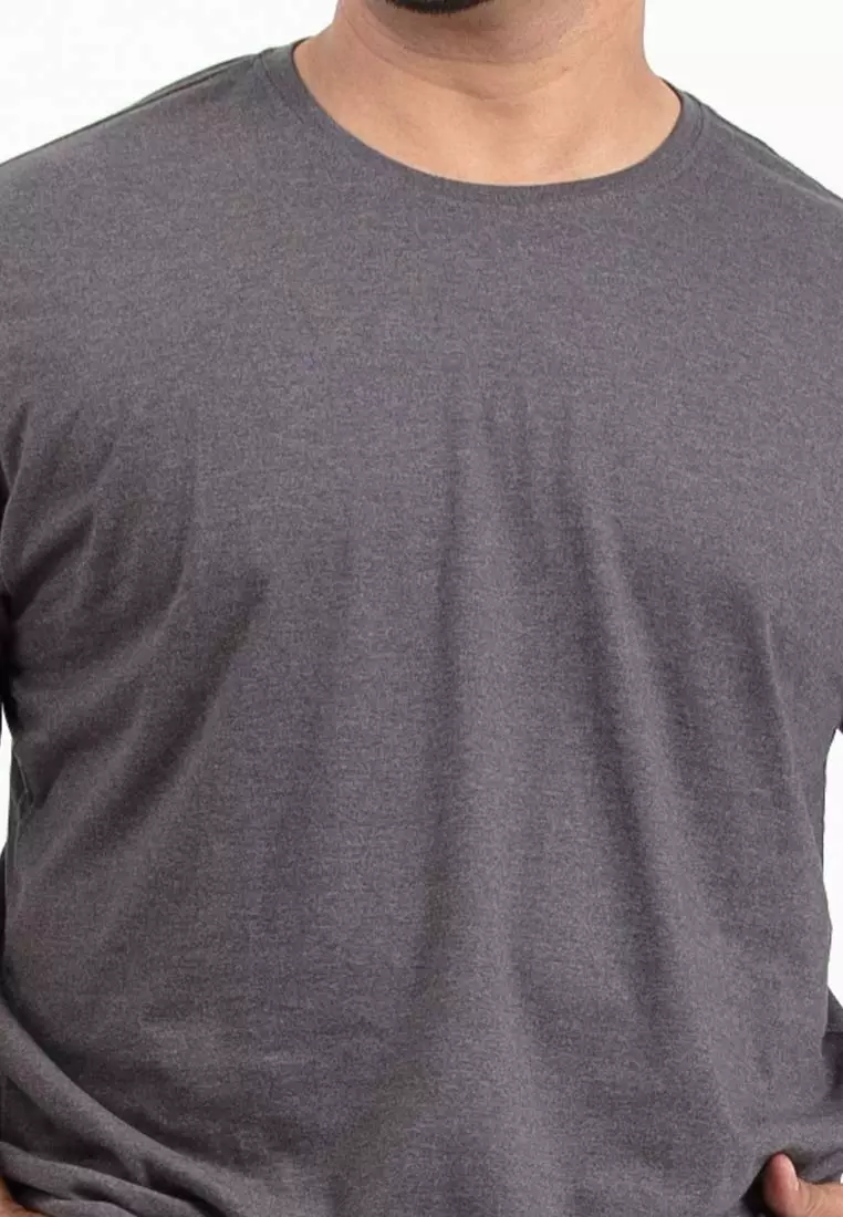 Forest Plus Size T Shirt Men 100% Cotton Soft Unisex Round Neck Big Size Plain Tee | PL23585-20DkMelGrey