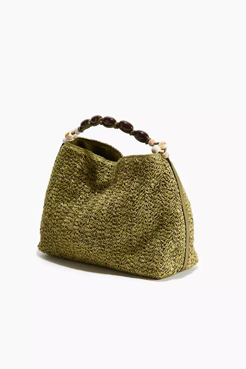 Straw shoulder bag