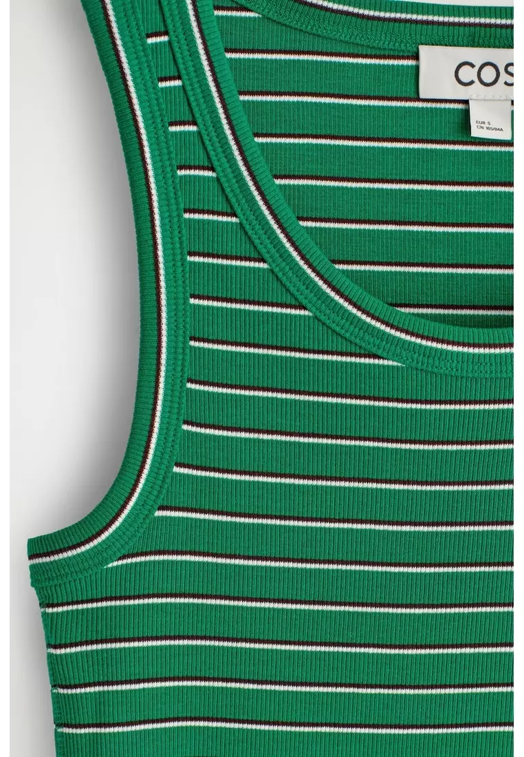RIBBED COTTON TANK TOP