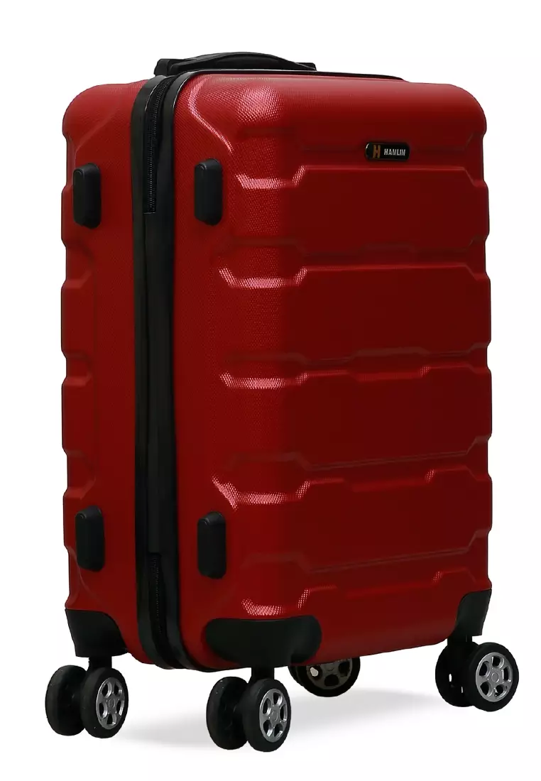 Carlton Koper Hardcase Unisex Size 20 Inch Tas Travel Combination Lock Large Compartment Material ABS+PVC Coated ORIGINAL - Maroon