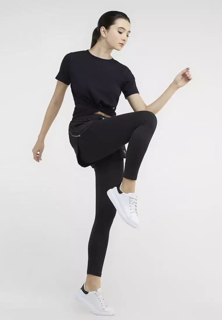 Fitwear - Alleta Twist Croptop - Black