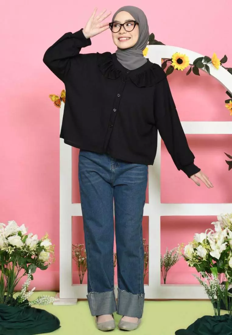 Kyuti Coquette Tops - Black M18806 R62S2