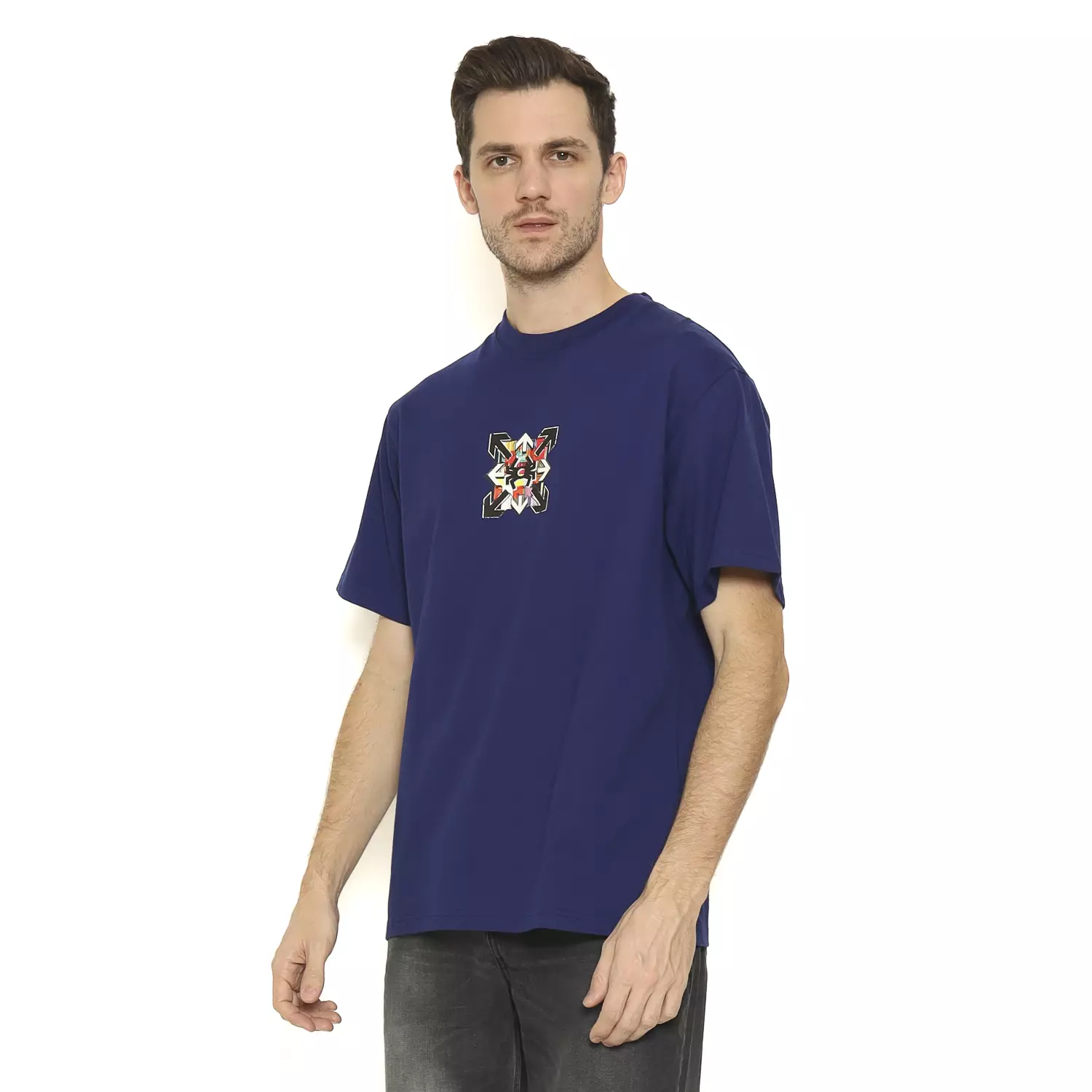 Spyderbilt Kaos lengan pendek Pria Guerilla Oversize Men Tee Planet Surf