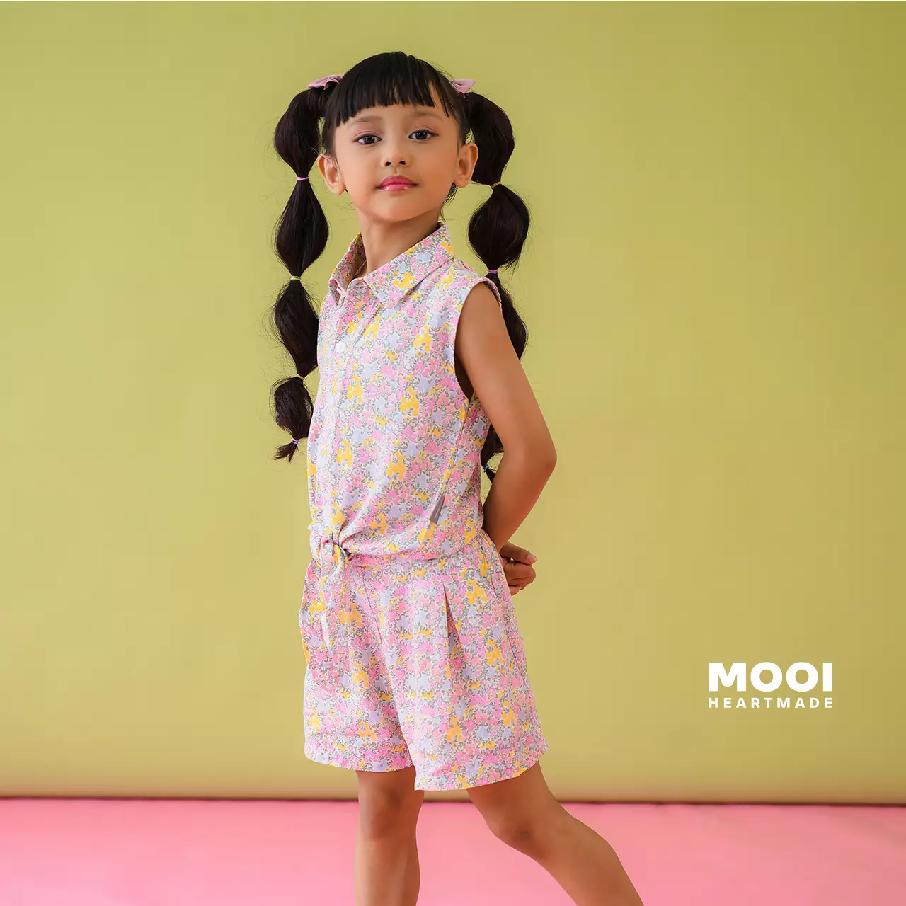 Mooi Setelan Anak Perempuan Monica Set - Red Cherry