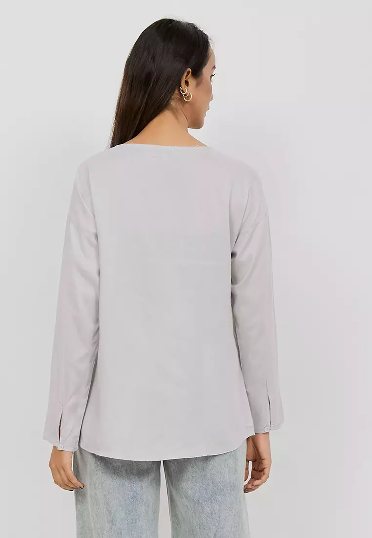 Phoebe Grey Blouse