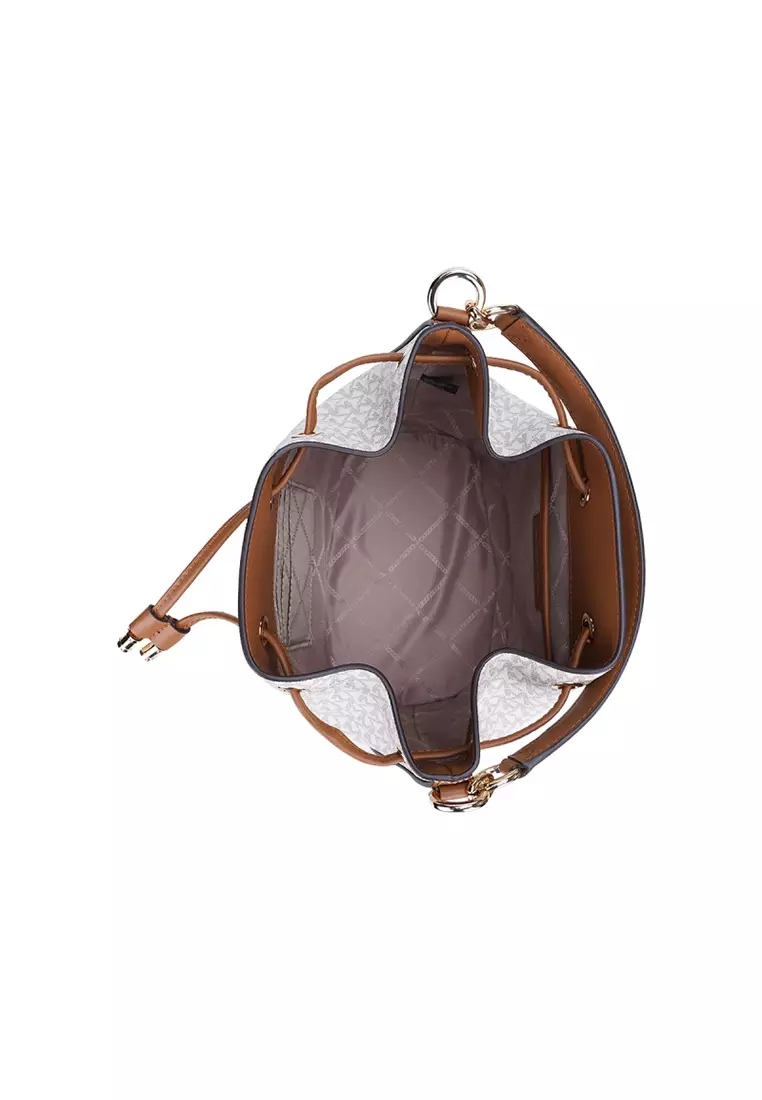Michael Kors XS Suri Mini Bucket Crossbody Drawstring Shoulder Bag  35F2GM9M1B PVC (PWD BLSH MLT) 35F2GM9M1B