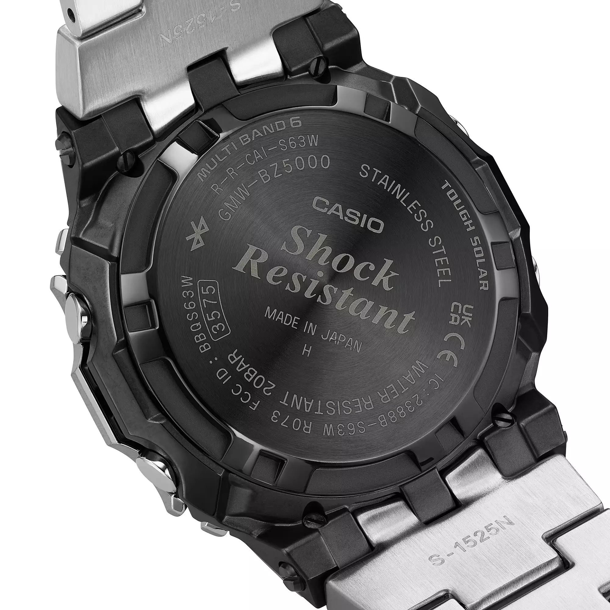 Casio G-Shock JDM Watch - Jam Tangan Digital Pria - All Silver Stainless Steel - GMW-BZ5000D-1D
