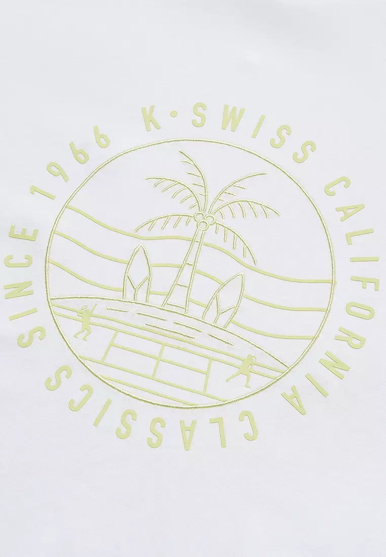 WOMEN'S K-SWISS CALIFORNIA LOGO LOOSE FIT COTTON T-SHIRT