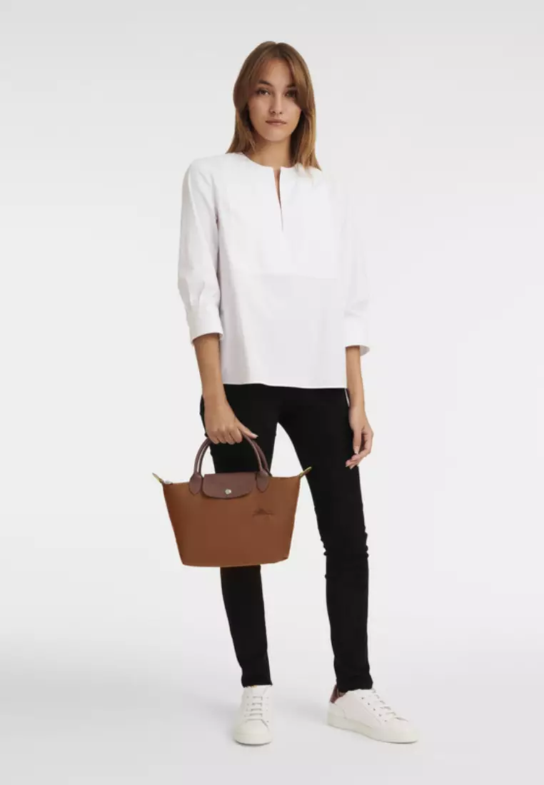 Longchamp Le Pliage Green S Handbag Cognac