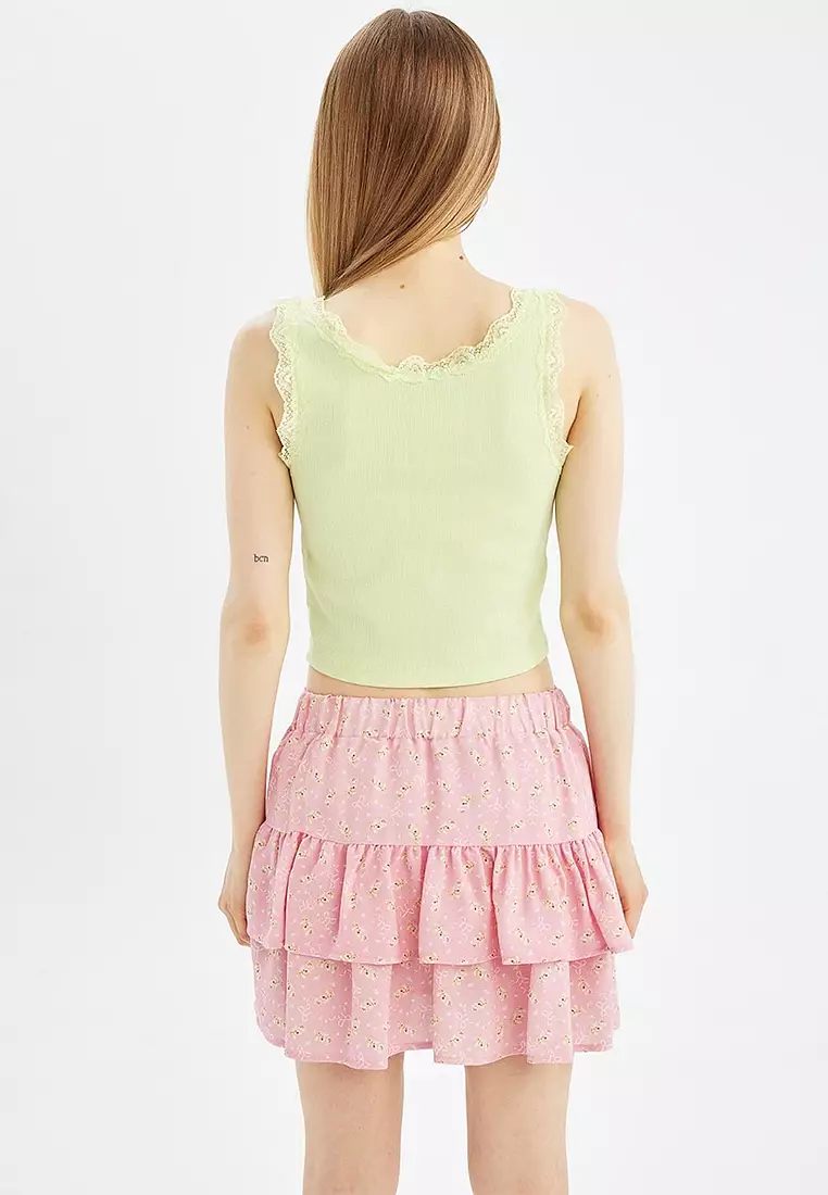 Lace Rib Tank Top