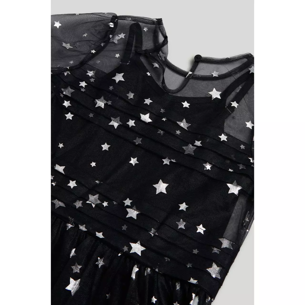 Mothercare Black Star Mesh Dress - Dress Anak Perempuan (Hitam)