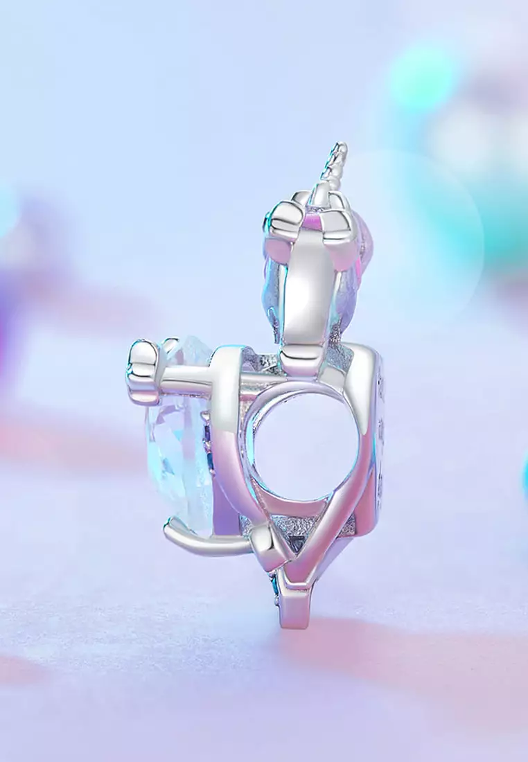 Solid Silver Mystic Majesty Unicorn Charm