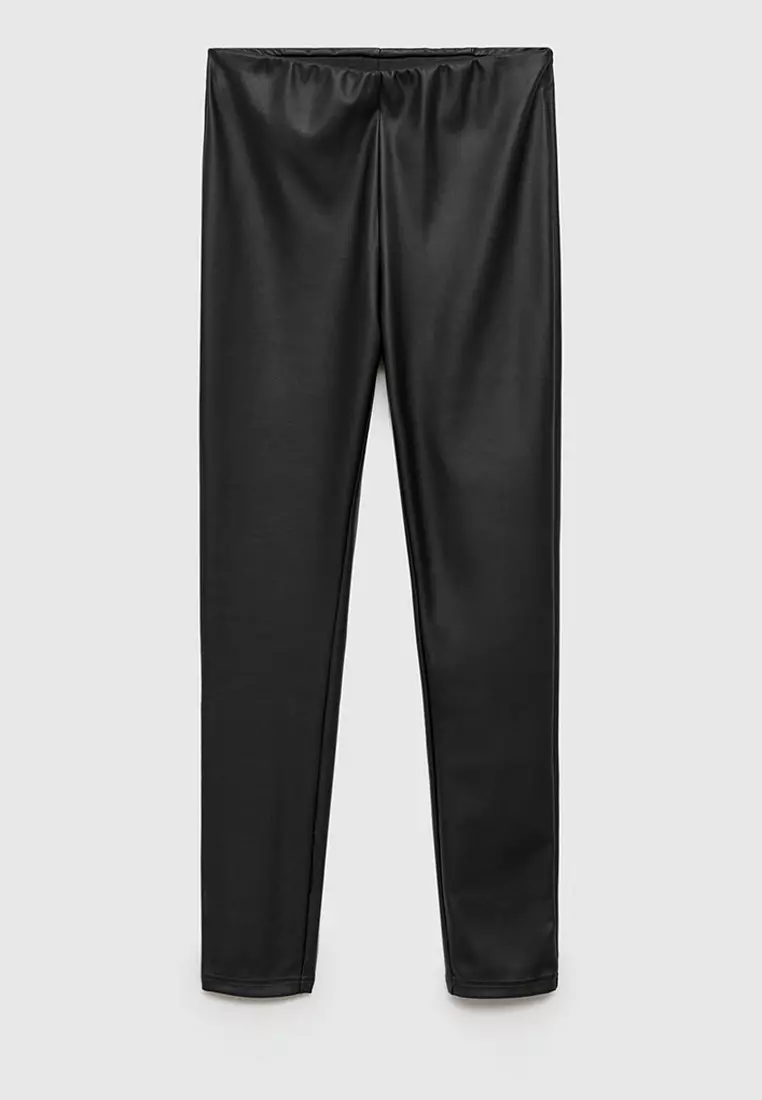 Mango faux leather leggings store