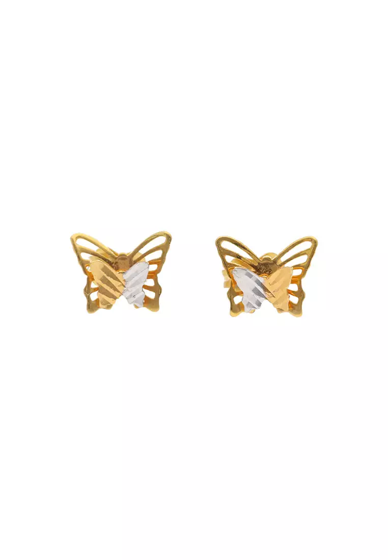 Gold hot sale earring butterflies