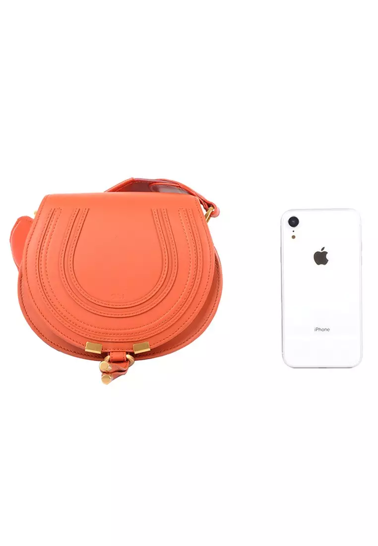 Small Marcie Saddle Crossbody Bag in Brown